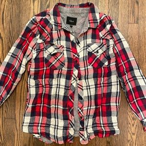 RAILS knit plaid button-down